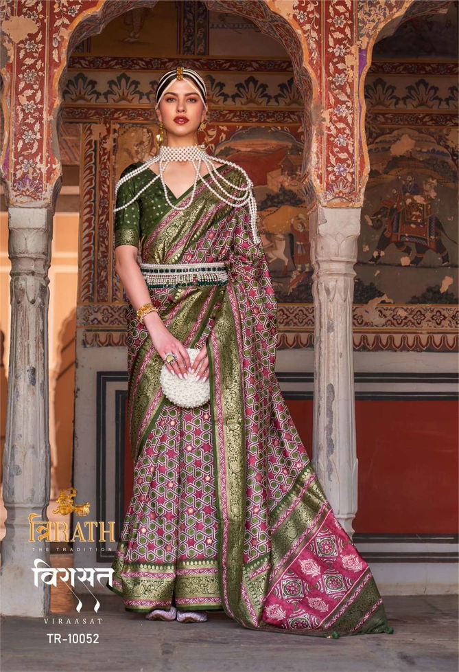 Viraasat 10043 To 10054 By Trirath Casual Wear Sigma Silk Saree Wholesale Online