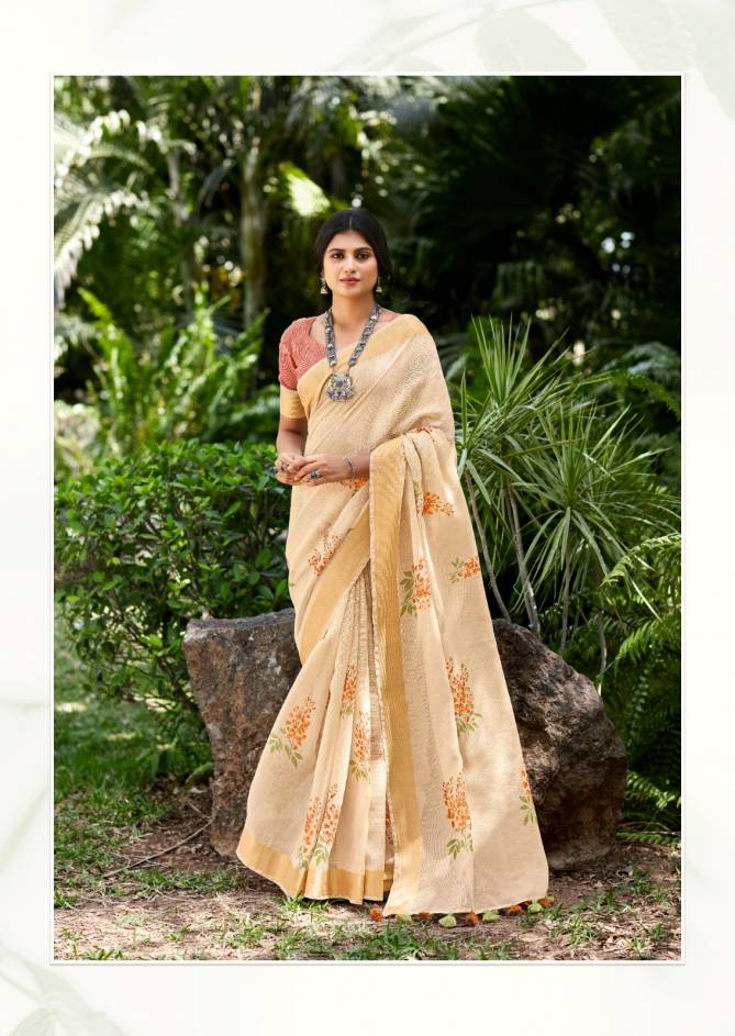Khichha By Sr Linen Printed Saree Wholesale Clothing Distributors In India