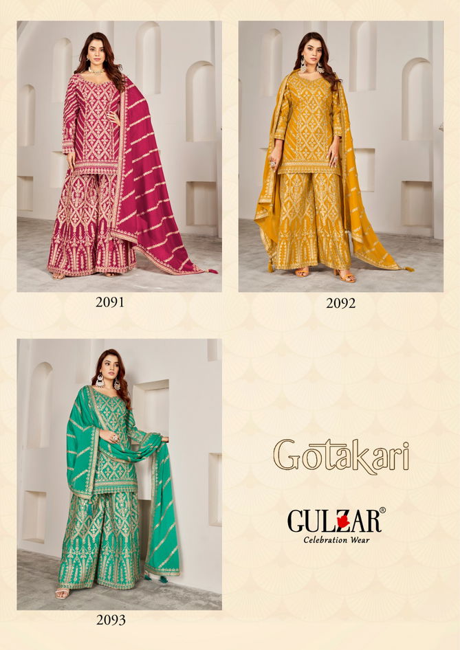 Gotakari By Gulzar Premium Chinnon Salwar Kameez Suppliers In India