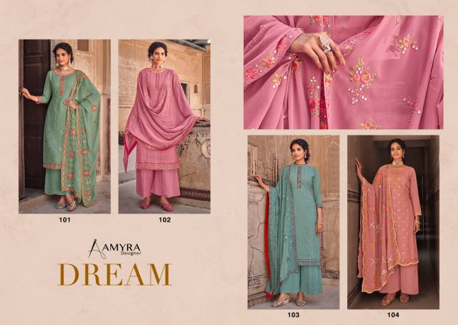 Amyra Dream Fancy Embroidered Wholesale Designer Salwar Suits