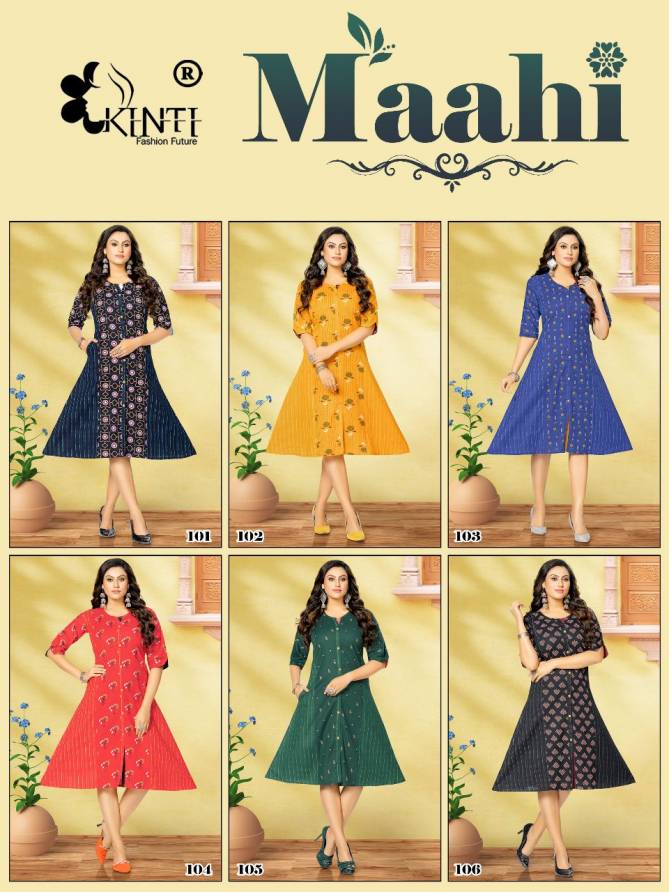 Kinti Maahi Ethnic Wear Princess Cut Wholesale Cotton Kurtis Catalog