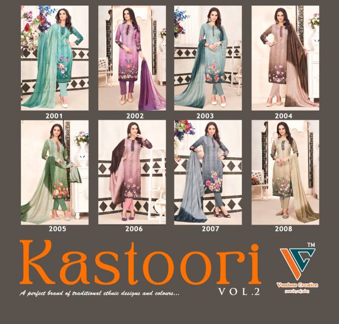 Vandana Kastoori Vol 2 Casual Wear Wholesale Cotton Dress Material Catalog