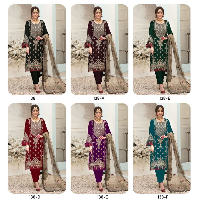 Kf 138 Festive Wear Embroidered Designer Wholesale Pakistani Suit Catalog