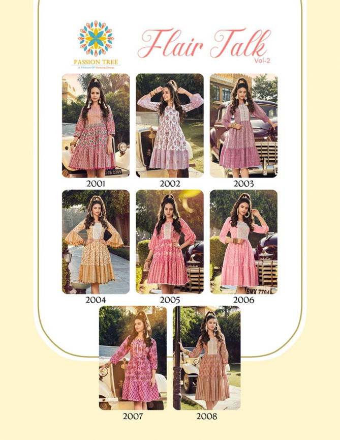 Flair Talk 2 By Passion Tree Fancy Stylish Wholesale Cotton Kurtus Catalog