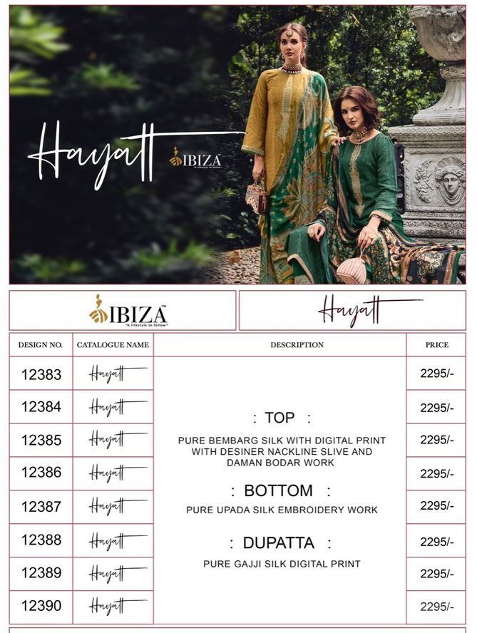 Ibiza Hayatt Exclusive Wear Wholesale Designer Salwar Suits Catalog