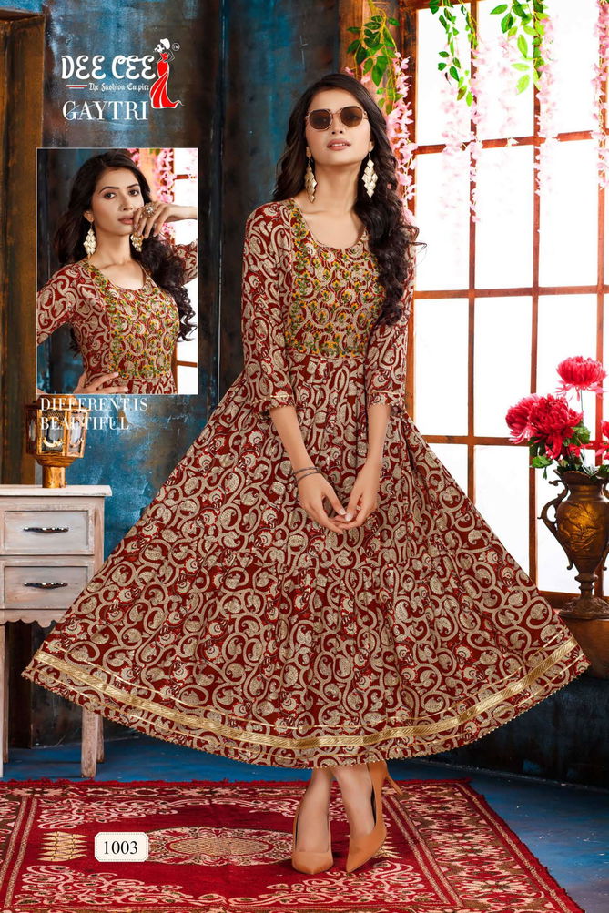 Deecee Gaytri Printed Regular Wear Wholesale Anarkali Kurtis