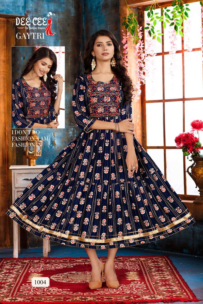 Deecee Gaytri Printed Regular Wear Wholesale Anarkali Kurtis