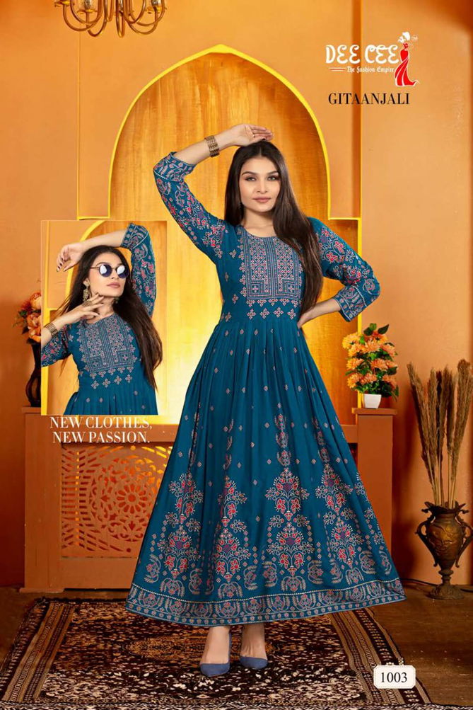 Deecee Gitaanjali Festive Wear Wholesale Designer Anarkali Kurtis Catalog