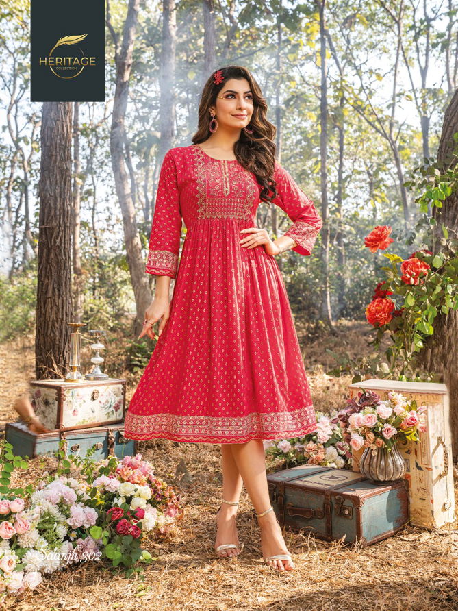 Heritage Saanjh Vol 3 Designer Wear Wholesale Designer Kurtis Catalog