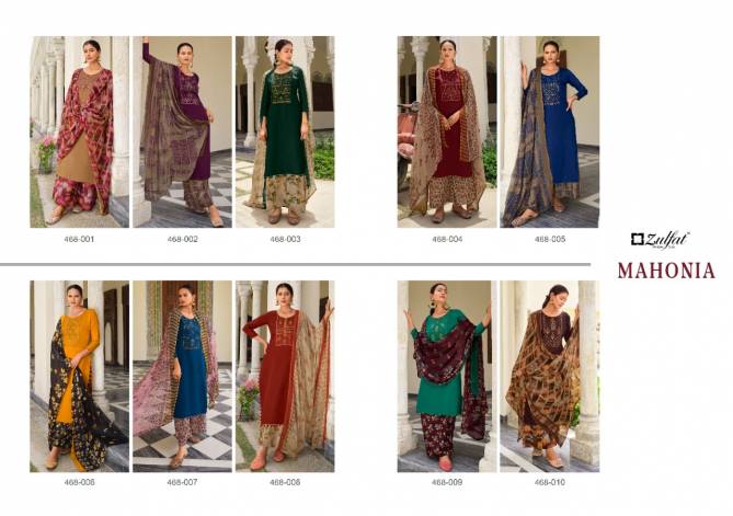 Zulfat Mahonia Vol 3 Festive Wear Wholesale Cotton Dress Material Catalog