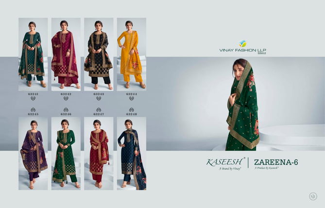 Vinay Kaseesh Zareena 6 Festive Wear Wholesale Designer Salwar Suits Catalog