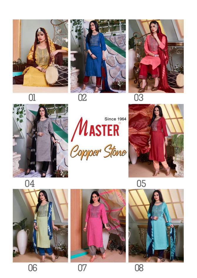 Master Copper Stone Wholesale Readymade Salwar Suits Catalog