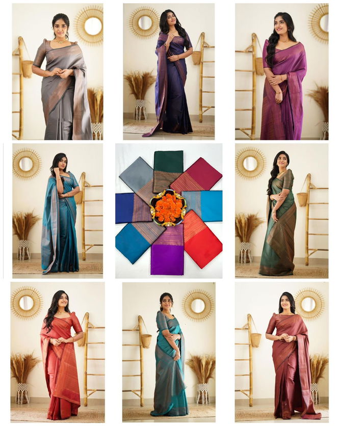 Soft Silk 4068 Soft Lichi Silk Wholesale Designer Saree Catalog