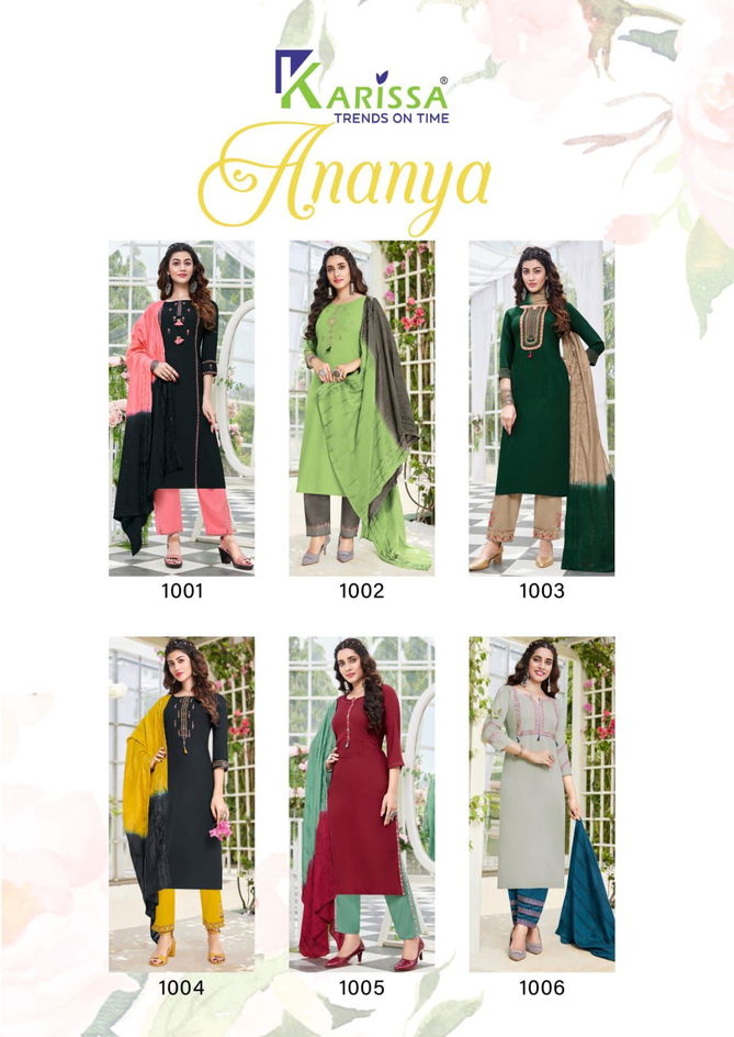 Karissa Ananya Wholesale Designer Readymade Salwar Suits Catalog