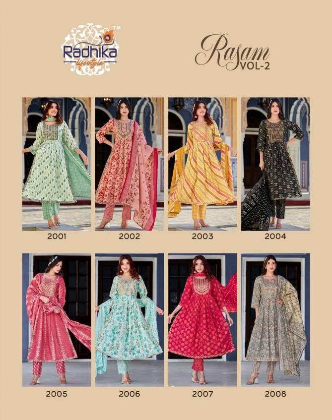 Radhika Rasam Vol 2 Fancy Designer Wholesale Readymade Suits 
