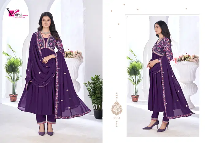 Zeeya Vaishnavi By Varni Blooming Georgette Readymade Suits Wholesale Online