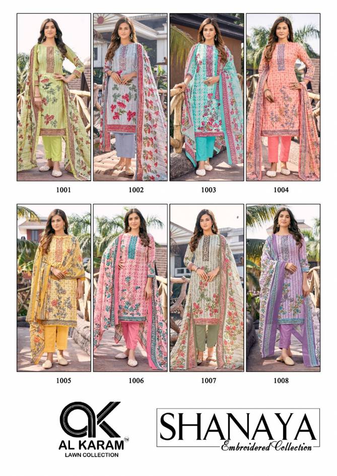 Al Karam Shanaya Wholesale Printed Cotton Dress Material