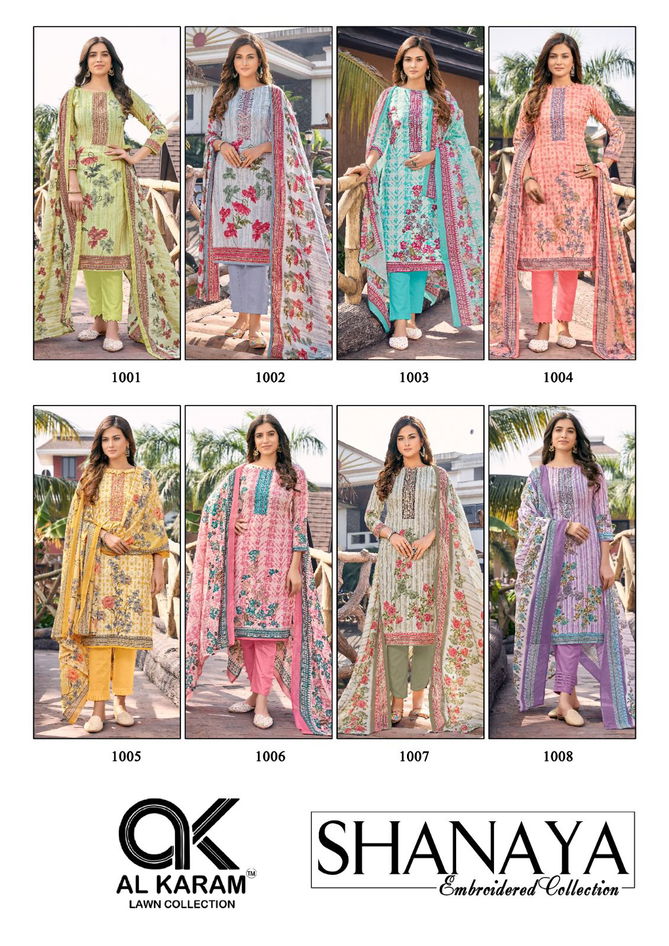 Al Karam Shanaya Wholesale Printed Cotton Dress Material