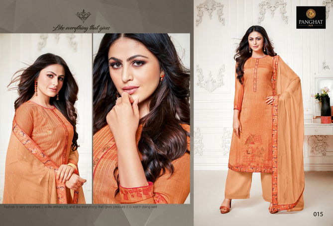 Panghat Senorita Cotton Silk Digital Print with Stylish Work Dress Materials Collection
