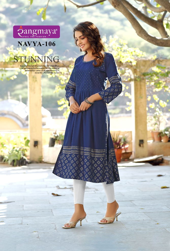 Rangmaya Navya Fancy Designer Wholesale Party Wear Kurtis