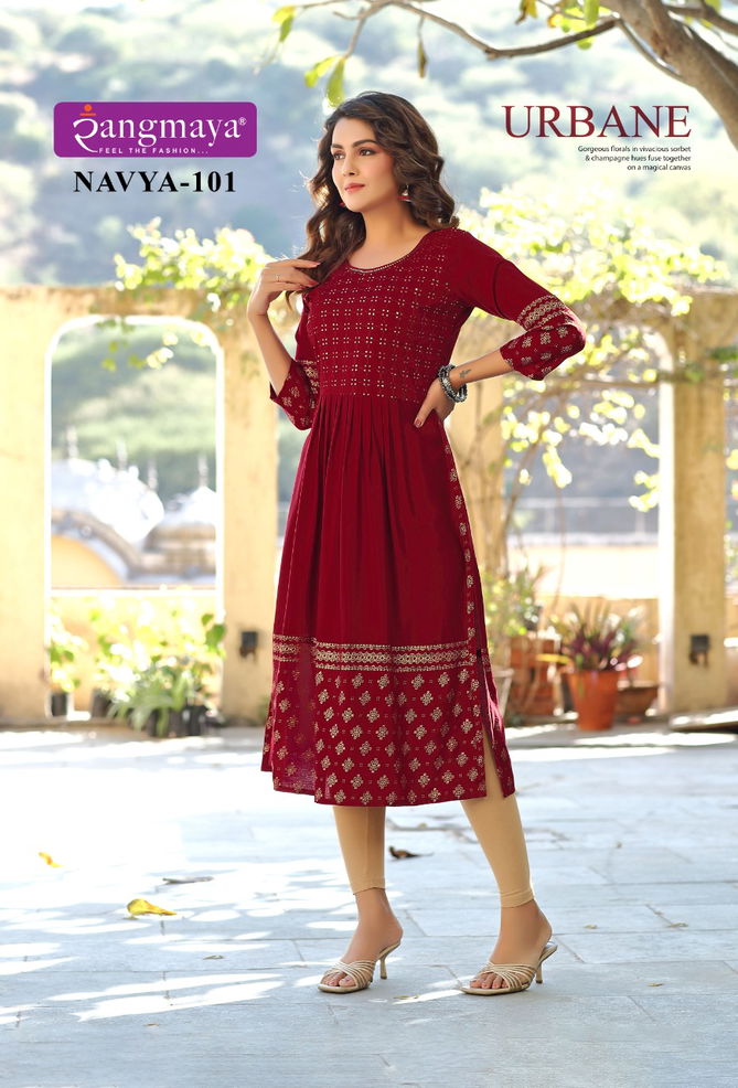 Rangmaya Navya Fancy Designer Wholesale Party Wear Kurtis