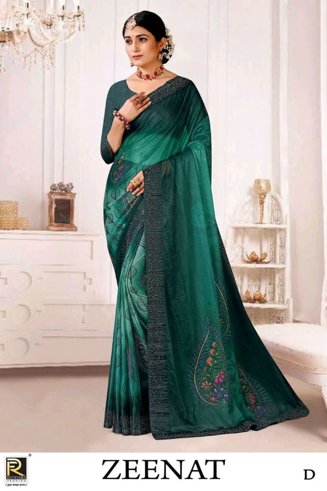 Ronisha Zeenat Ethnic Wear Wholesale Designer Sarees Catalog