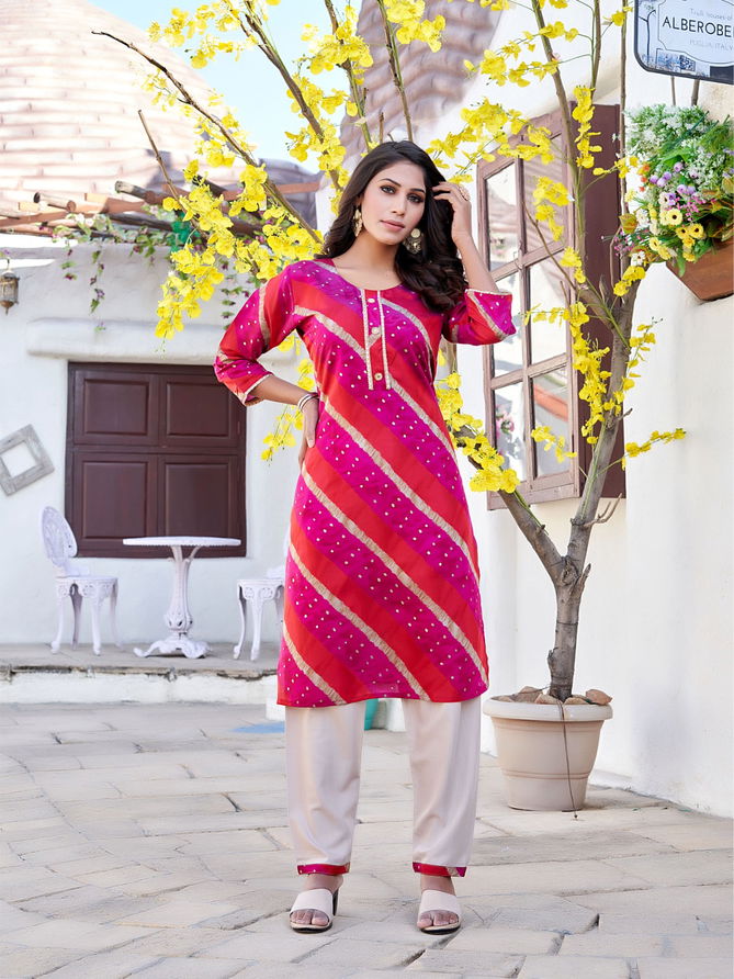 Smylee Silk Fabric Wholesale Printed Kurti With Bottom Catalog