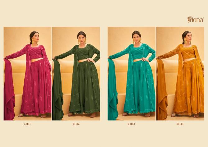 Fiona Crop Top Wholesale Georgette Readymade Wedding Salwar Suits