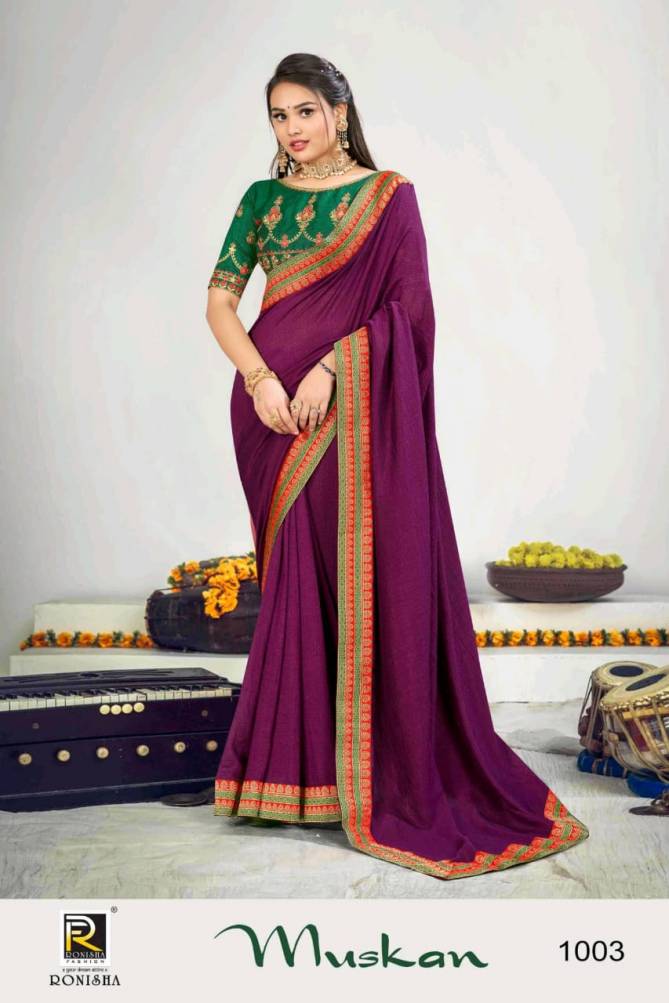 Ronisha Muskan Colors Wholesale Pure Silk Sarees Catalog
