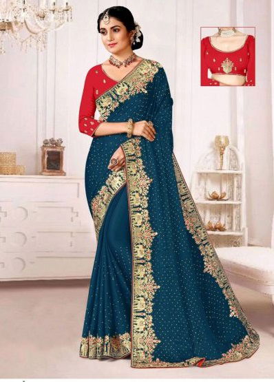 Ronisha Cheshta Embroidery Wholesale Designer Saree Catalog