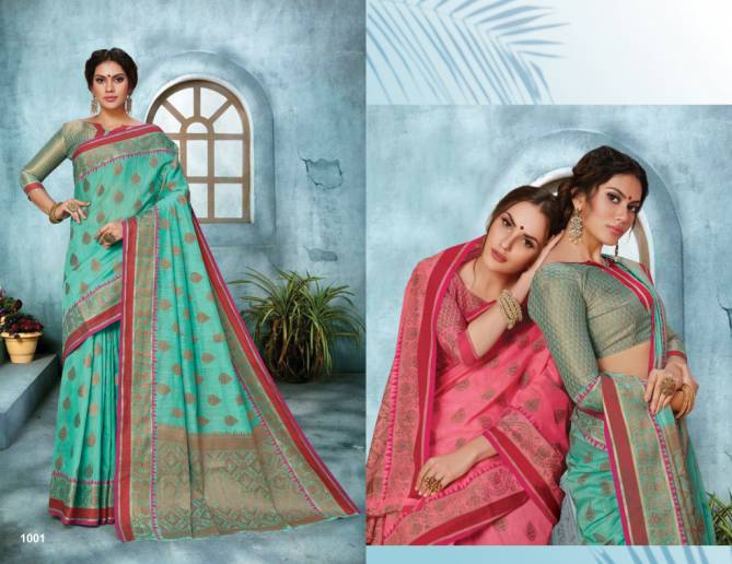 Sangam Shubhangi Latest Designer Collection Fancy Wedding Wear Heavy Linen silk Heavy Sarees
