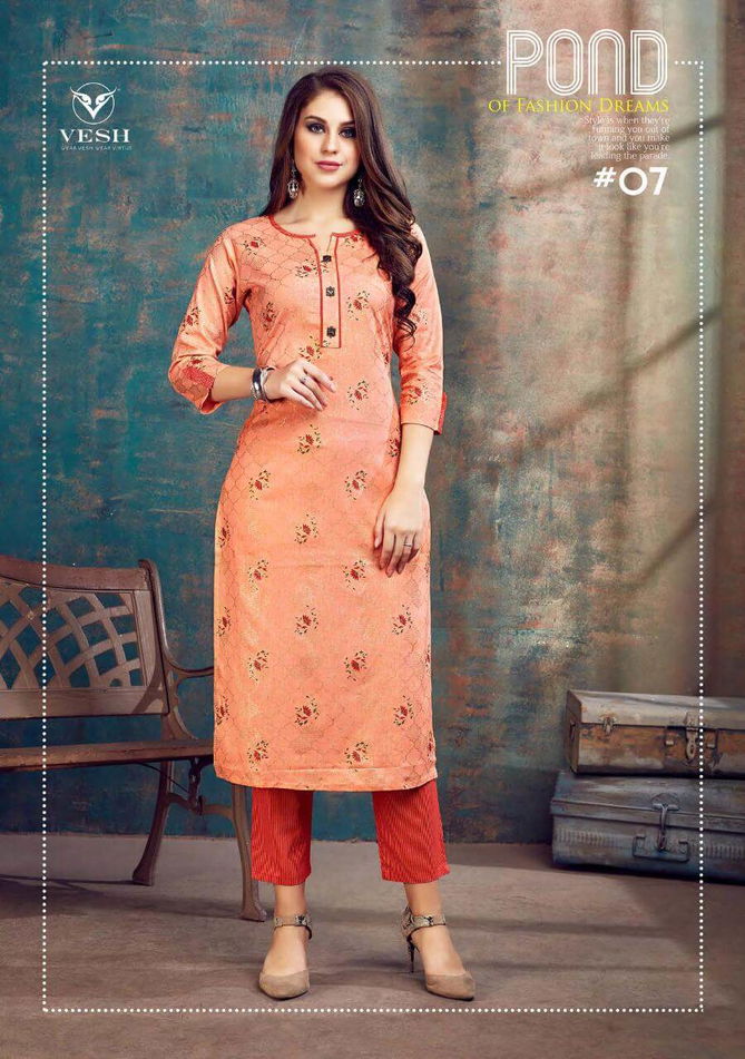 Vesh Veronica 001-008 Wholesale Printed Kurtis Catalog