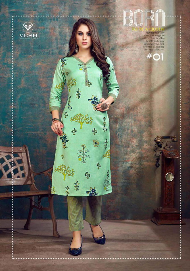 Vesh Veronica 001-008 Wholesale Printed Kurtis Catalog