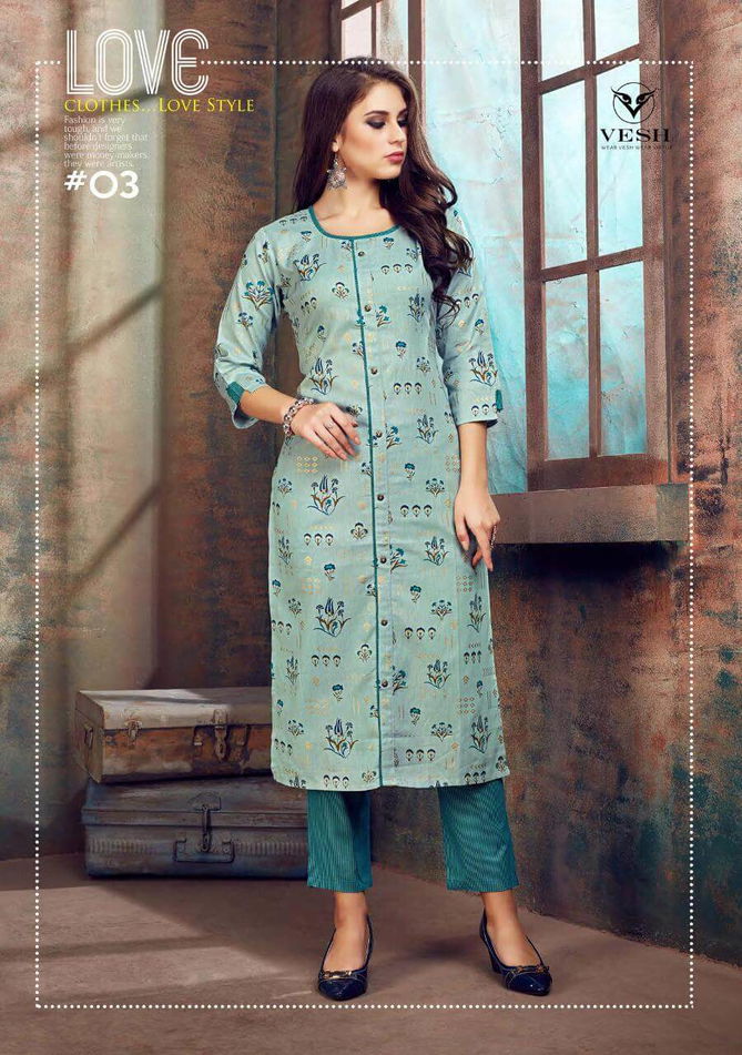 Vesh Veronica 001-008 Wholesale Printed Kurtis Catalog