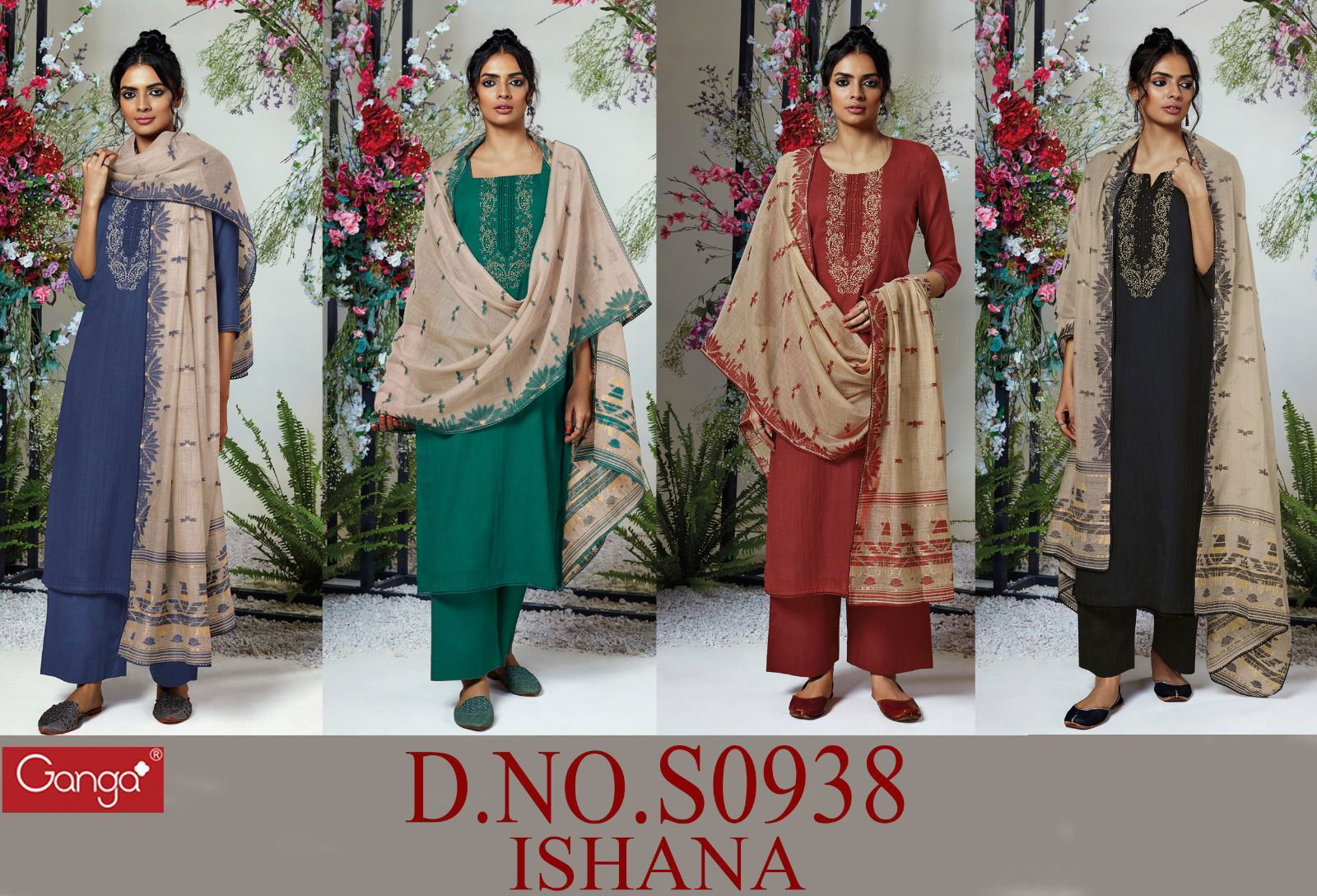 Ganga Ishana S0938 Wholesale Printed Cotton Salwar Suits Catalog