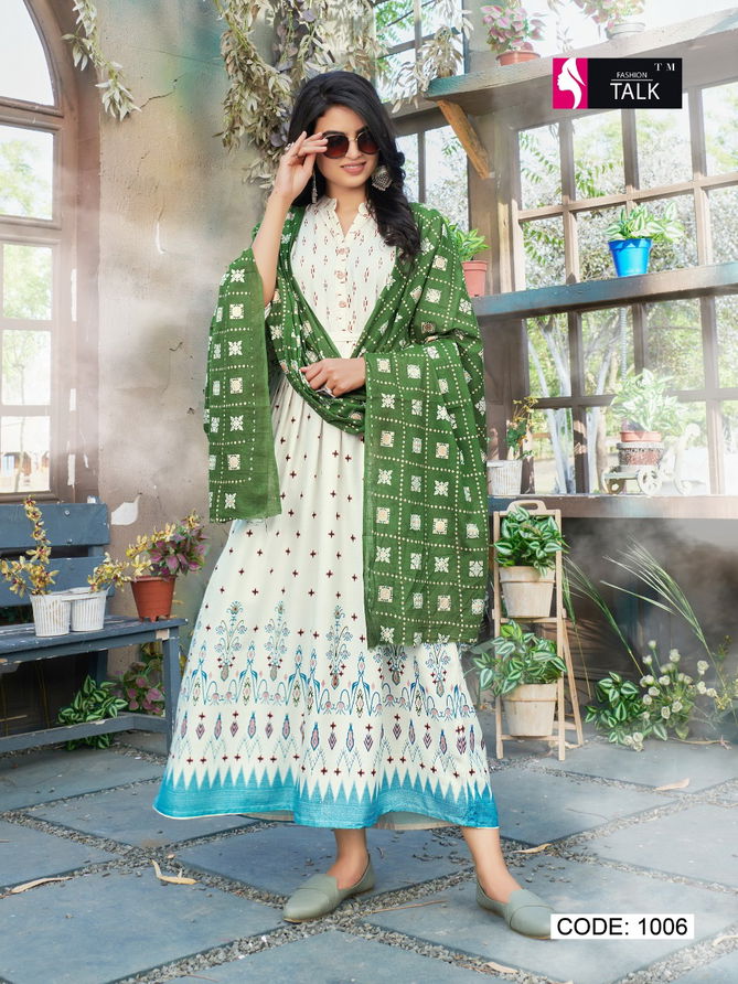 Ft Cocktail 1 Designer Latest Fancy Festive Wear Rayon Kurti With Dupatta Collection
