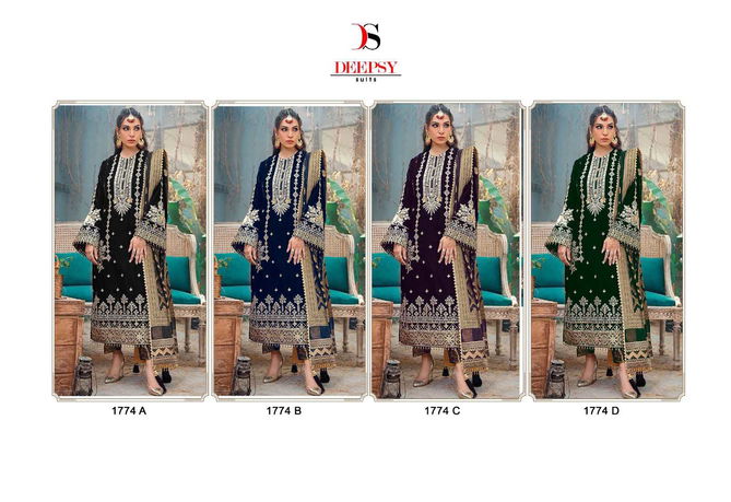 Aanya 1774 By Deepsy Velevt Pakistani Suits Wholesale Online