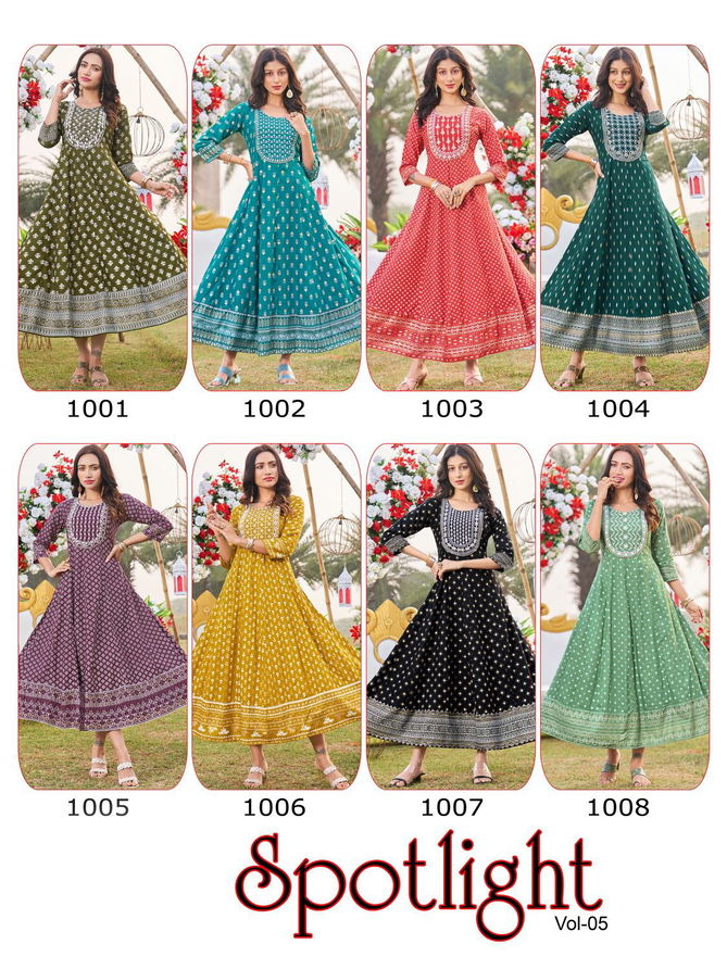 Spotlight Vol 5 By Blue Hills Anarkali Kurtis Catalog