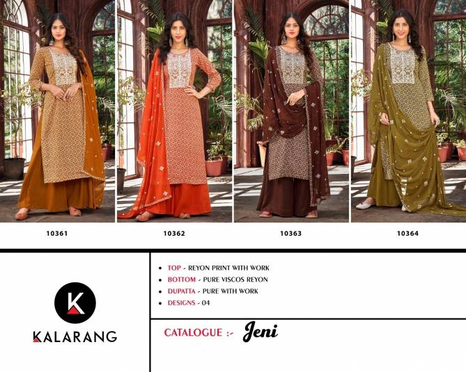 Jeni By Kalarang 10361-10364 Dress Material Catalog