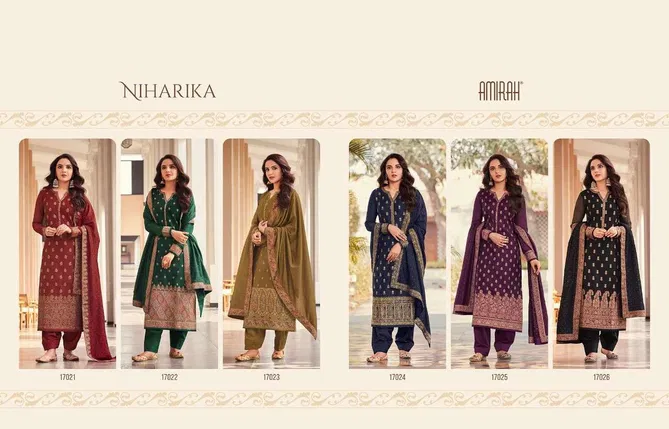 Niharika By Amirah 17021-17026 Wedding Salwar Suits Catalog