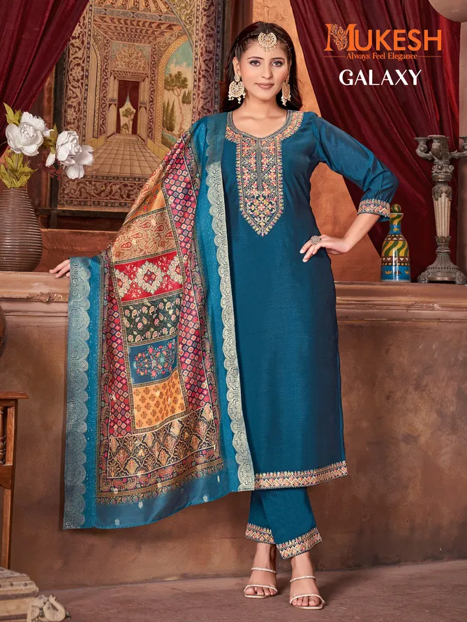 Galaxy By Mukesh Fancy Top Bottom With Dupatta Wholesale Market In Surat With Price 