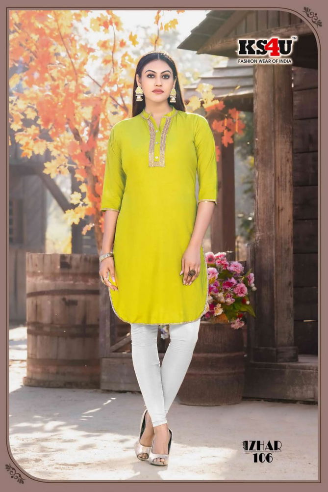 Izhar By Ks4u 101-106 Designer Kurtis Catalog