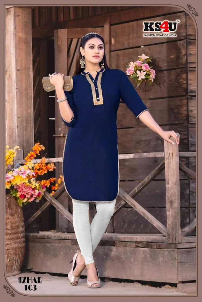 Izhar By Ks4u 101-106 Designer Kurtis Catalog