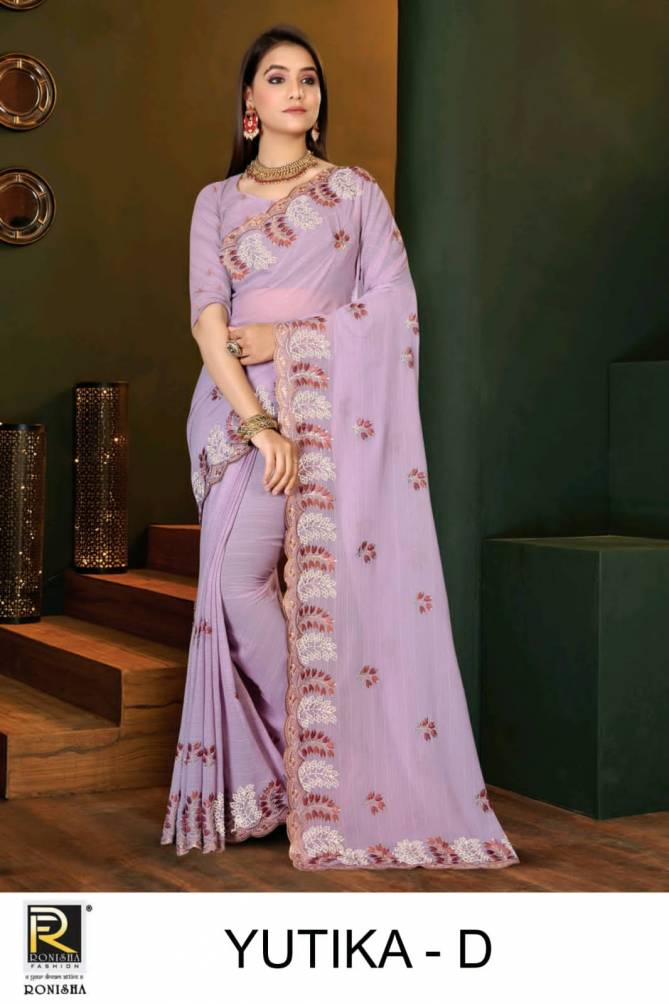 Yutika By Ronisha Colors Party Wear Silk Sarees Catalog