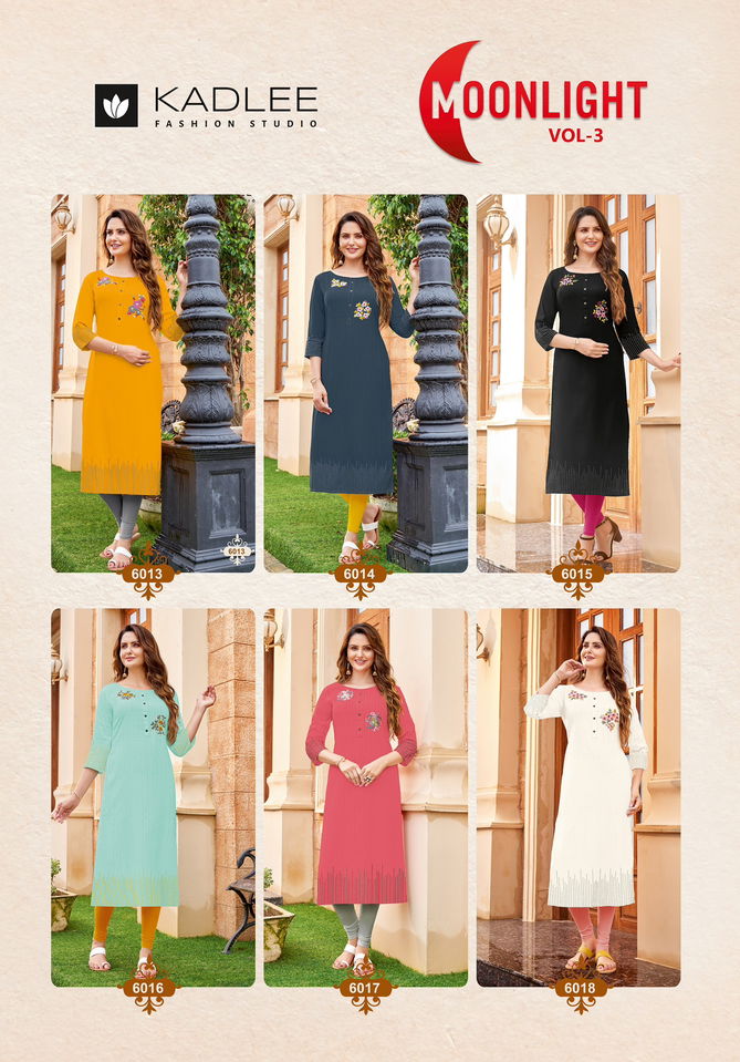 Monlight Vol 3 By Kadlee Designer Kurtis Catalog