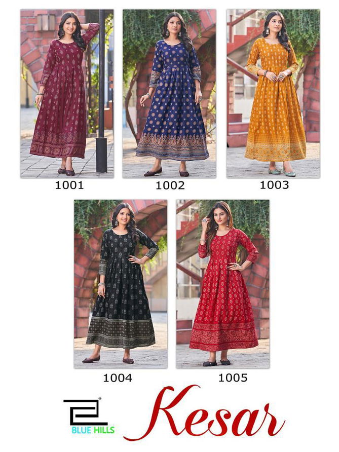 Kesar By Blue Hills 1001-1005 Anarkali Kurti Catalog