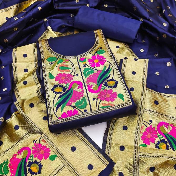 Paithani Suits 2 Colors Set Dress Material Catalog