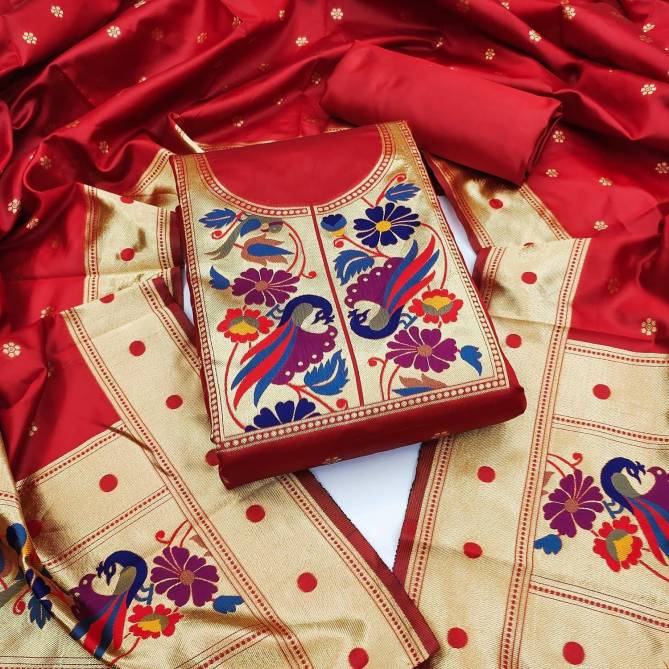 Paithani Suits 2 Colors Set Dress Material Catalog