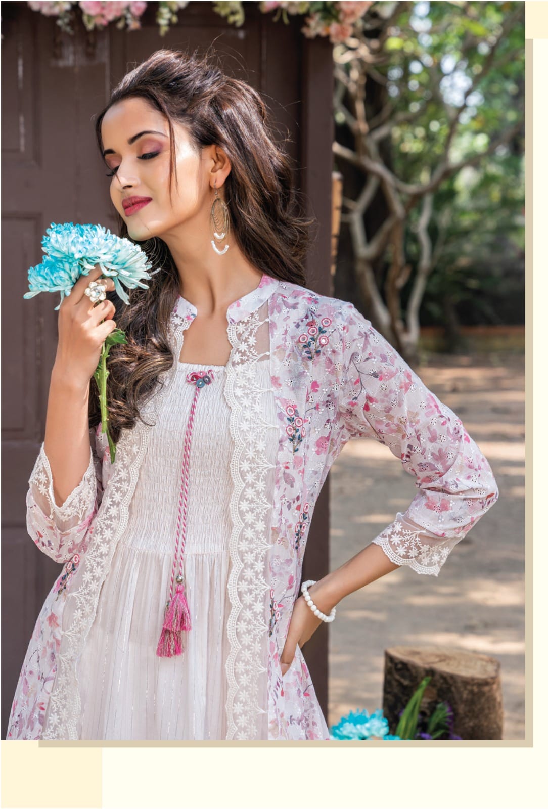 Breeze By Hiva Size Set Designer Kurti With Jacket Catalog