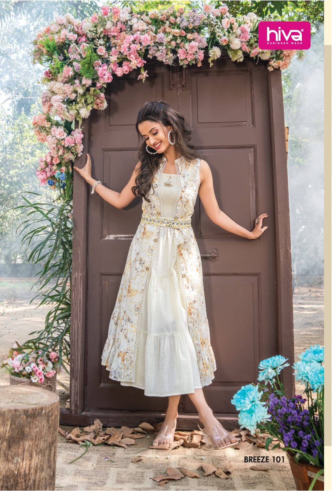 Breeze By Hiva Size Set Designer Kurti With Jacket Catalog